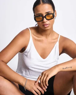 Slip Top Triangle Linen White Gots