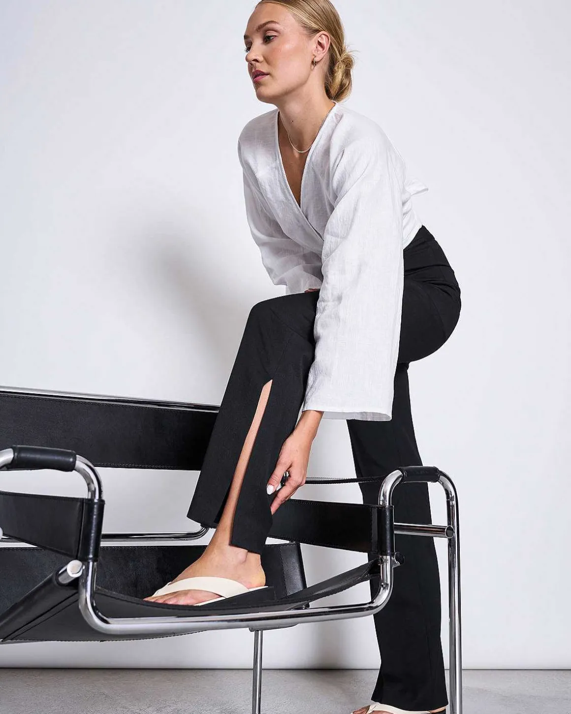 Slit Pants Douro Black