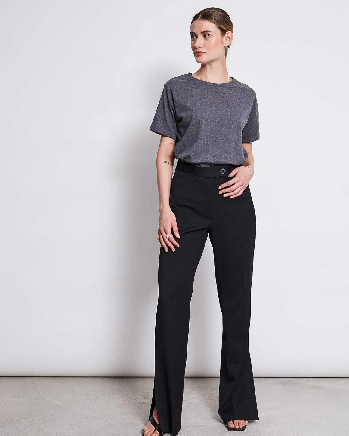 Slit Pants Douro Black