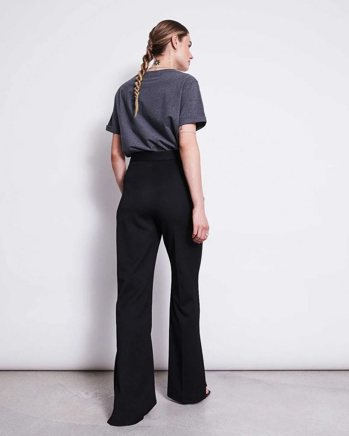 Slit Pants Douro Black