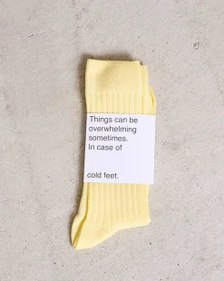 Socks Faded Lemon