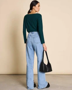 Square Neck Longsleeve Fria Bottle Green