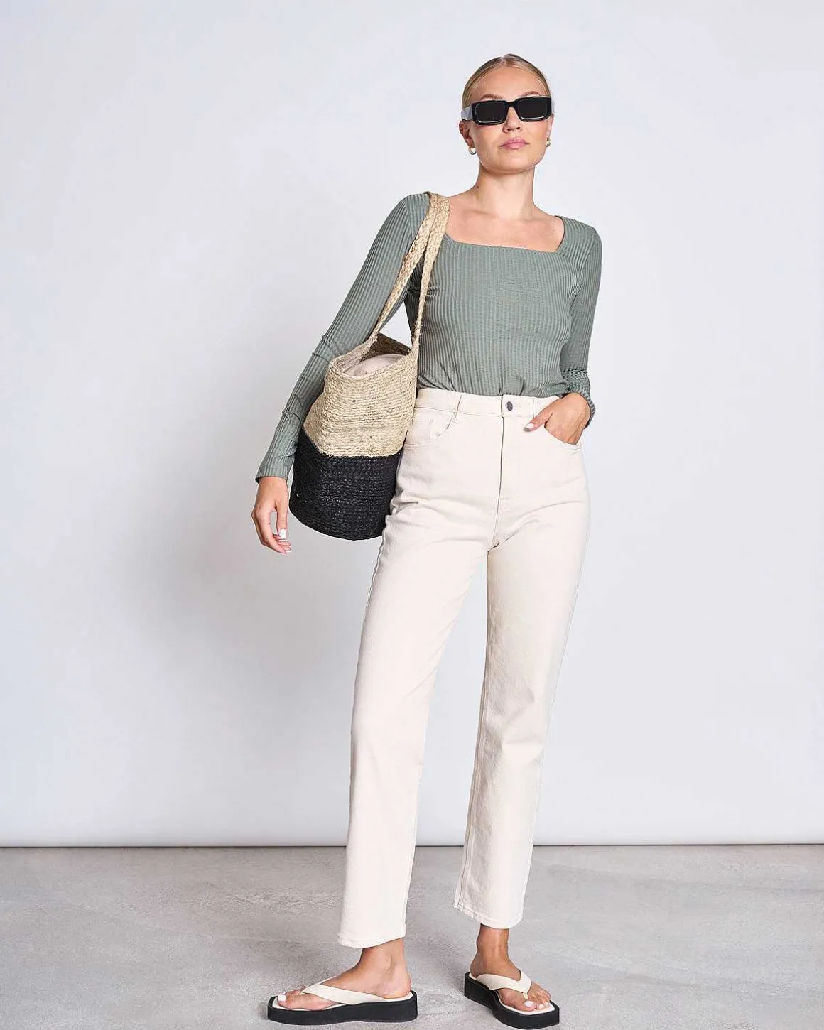 Square Neck Longsleeve Fria Sea Spray