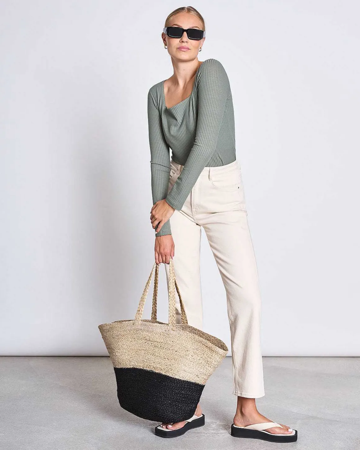 Square Neck Longsleeve Fria Sea Spray