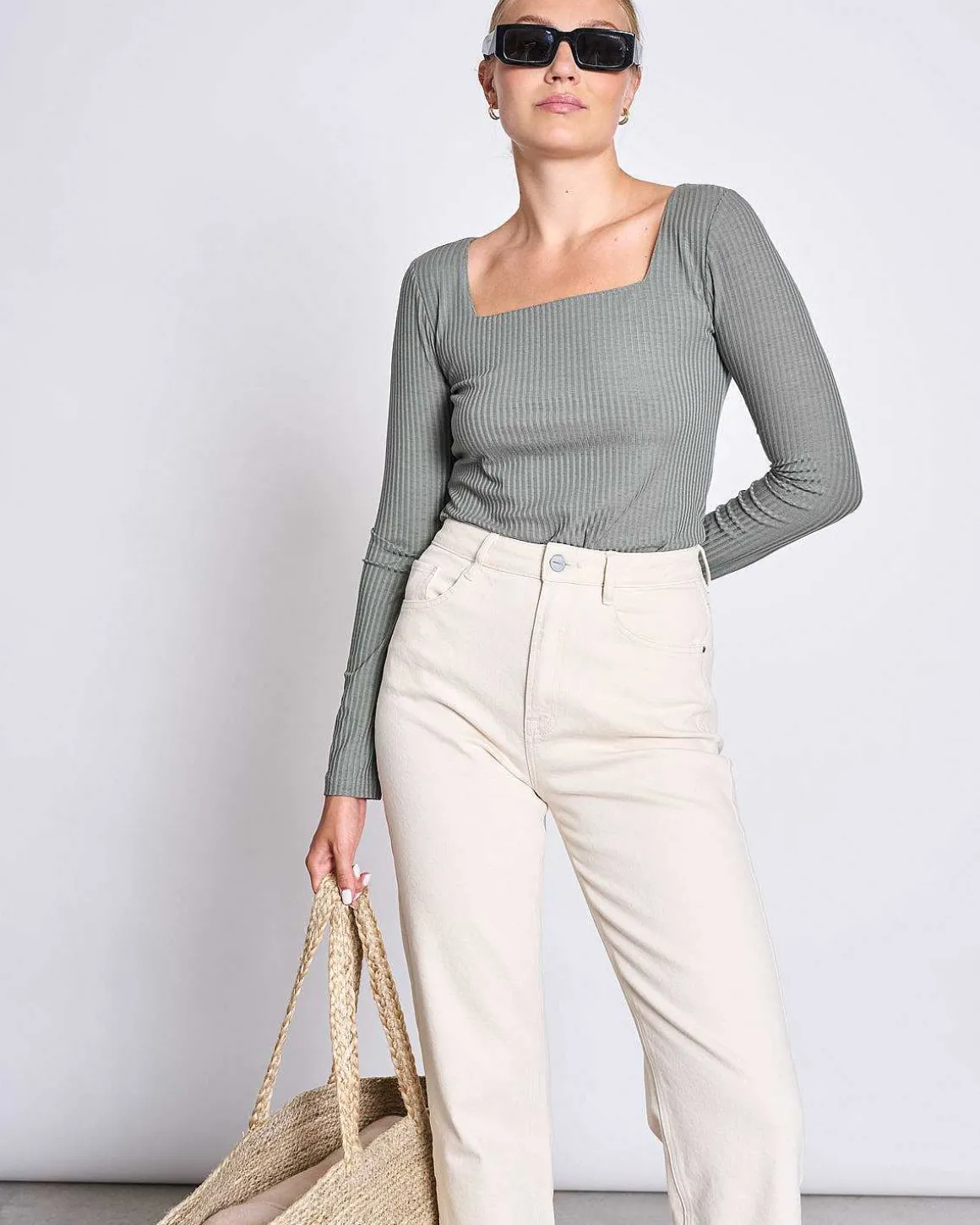 Square Neck Longsleeve Fria Sea Spray