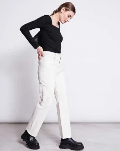 Straight Leg Jeans Alba Ecru