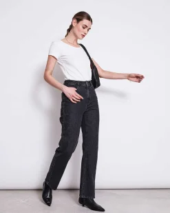 Straight Leg Jeans Alba Faded Black