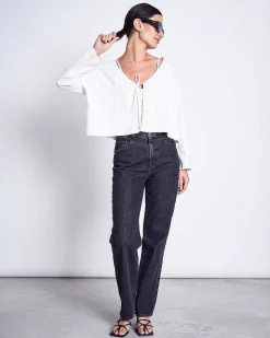 Straight Leg Jeans Alba Faded Black