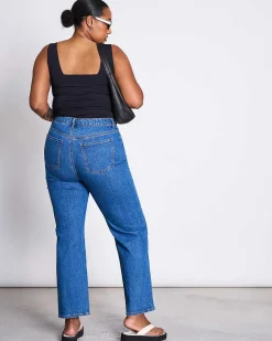 Straight Leg Jeans Alba Mid Blue