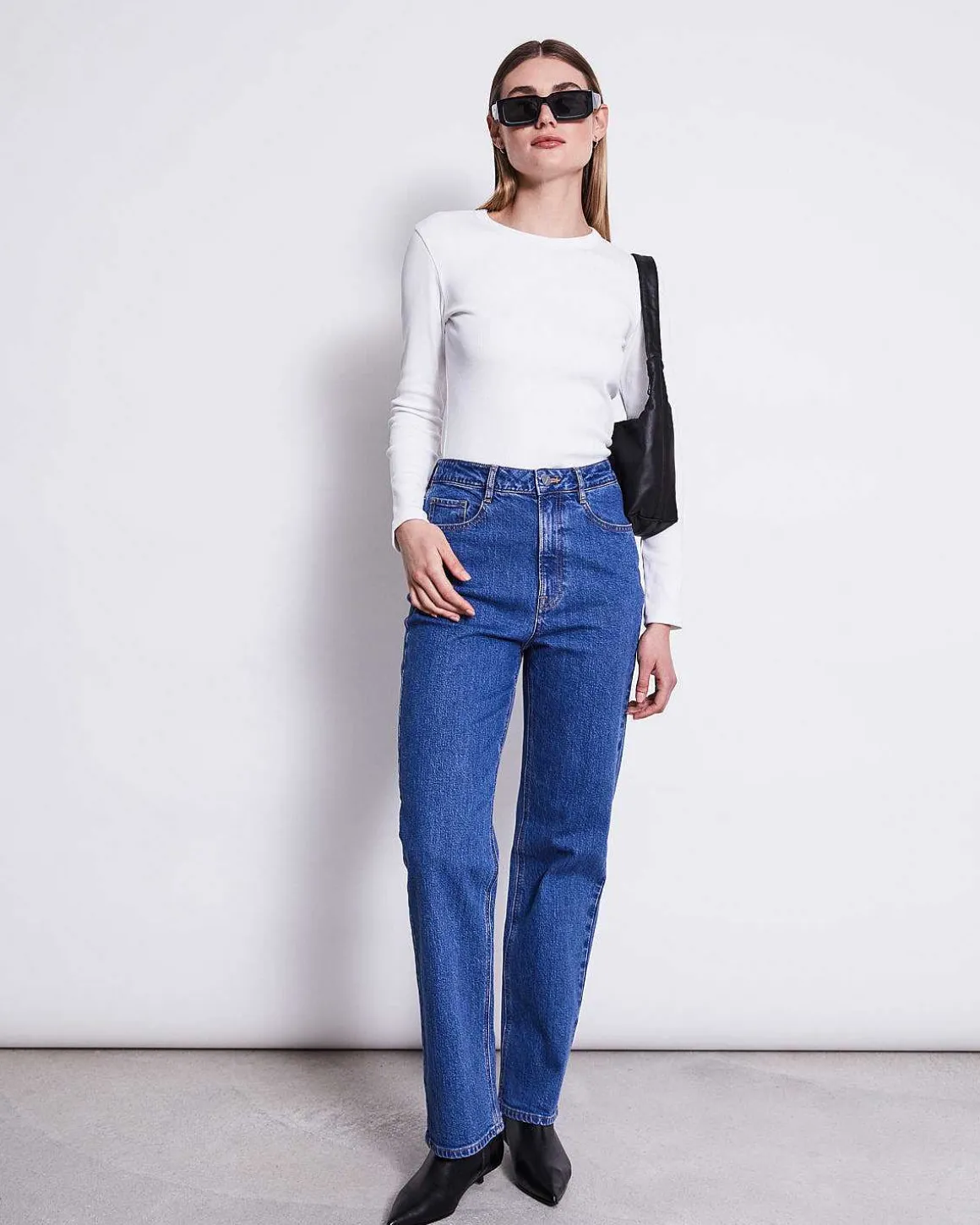 Straight Leg Jeans Alba Mid Blue