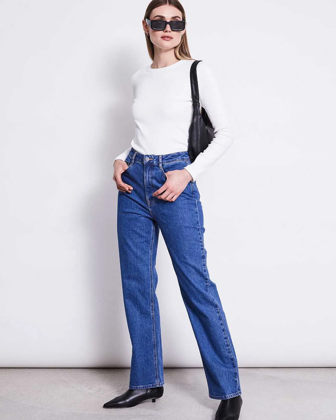 Straight Leg Jeans Alba Mid Blue