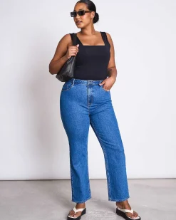 Straight Leg Jeans Alba Mid Blue