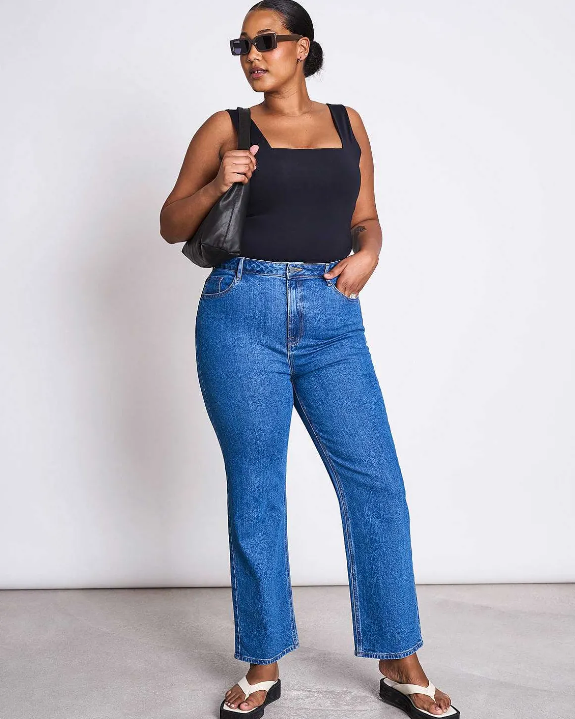 Straight Leg Jeans Alba Mid Blue