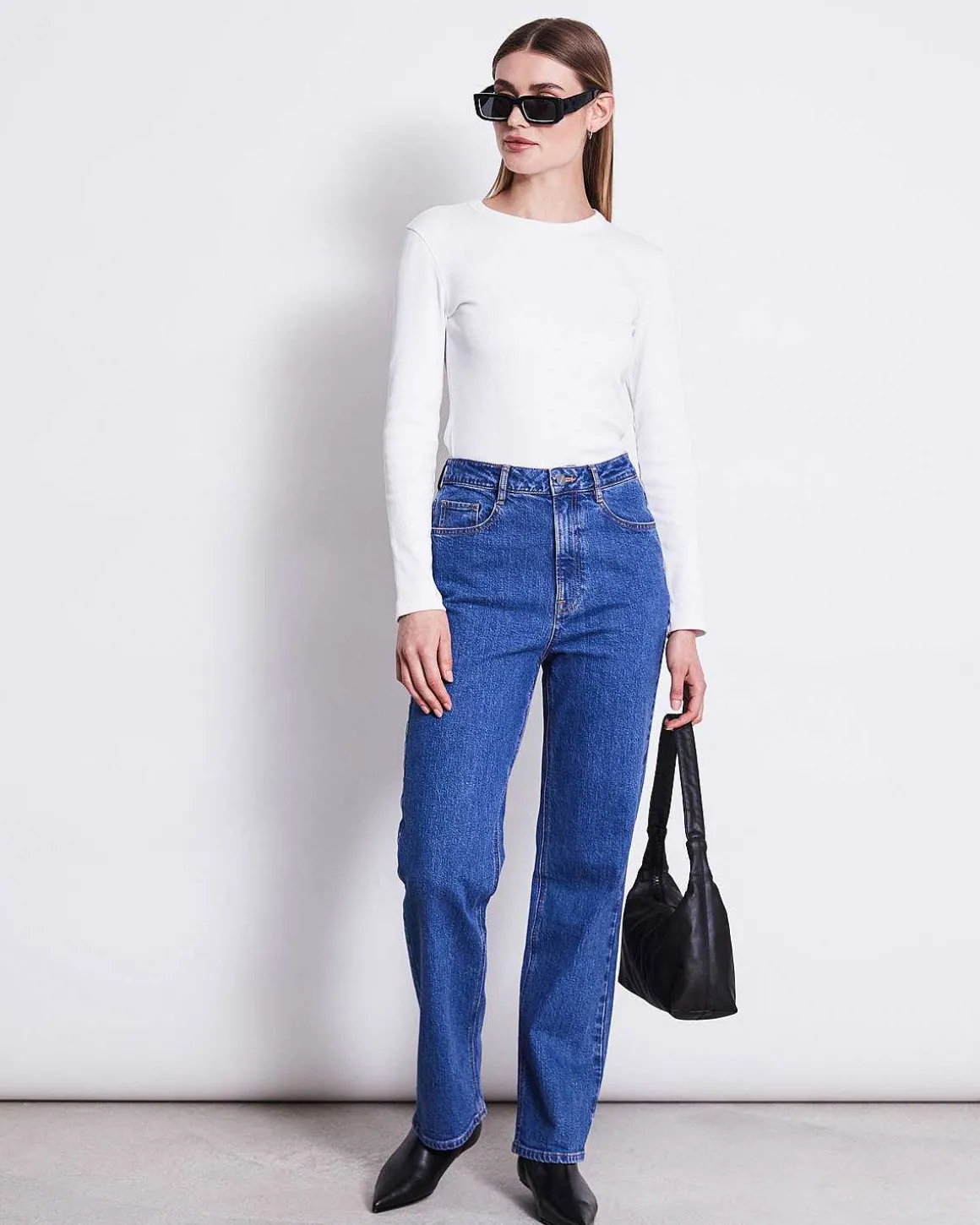Straight Leg Jeans Alba Mid Blue