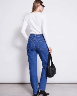 Straight Leg Jeans Alba Mid Blue