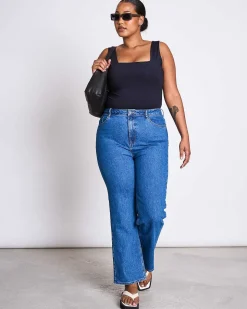 Straight Leg Jeans Alba Mid Blue