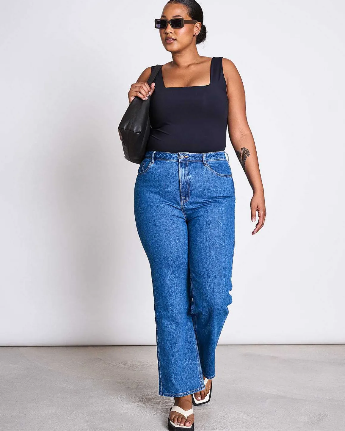 Straight Leg Jeans Alba Mid Blue