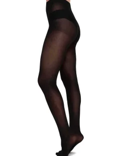 Swedish Stockings Stina Organic Cotton Tights Black