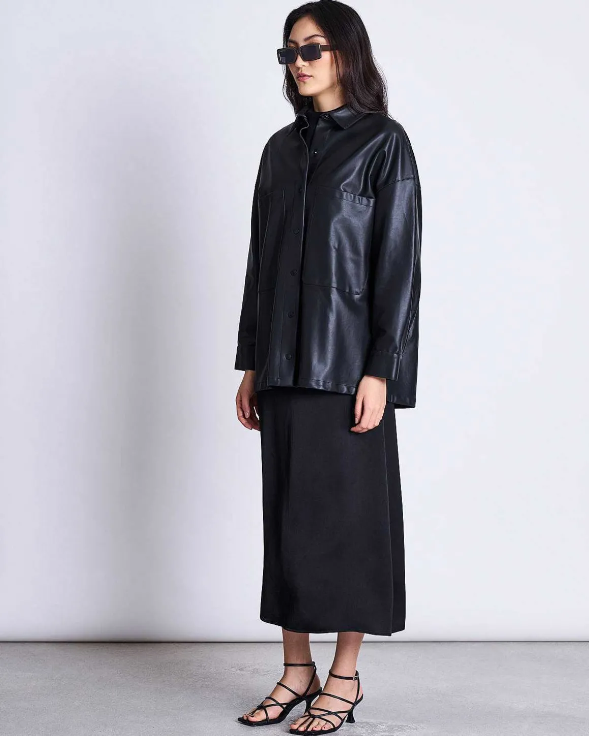 The Vegan Coated Jacket Black