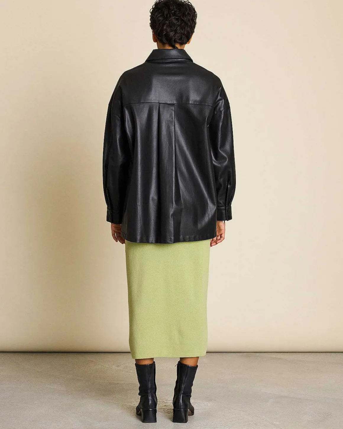 The Vegan Coated Jacket Black