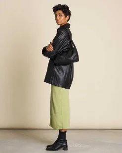 The Vegan Coated Jacket Black