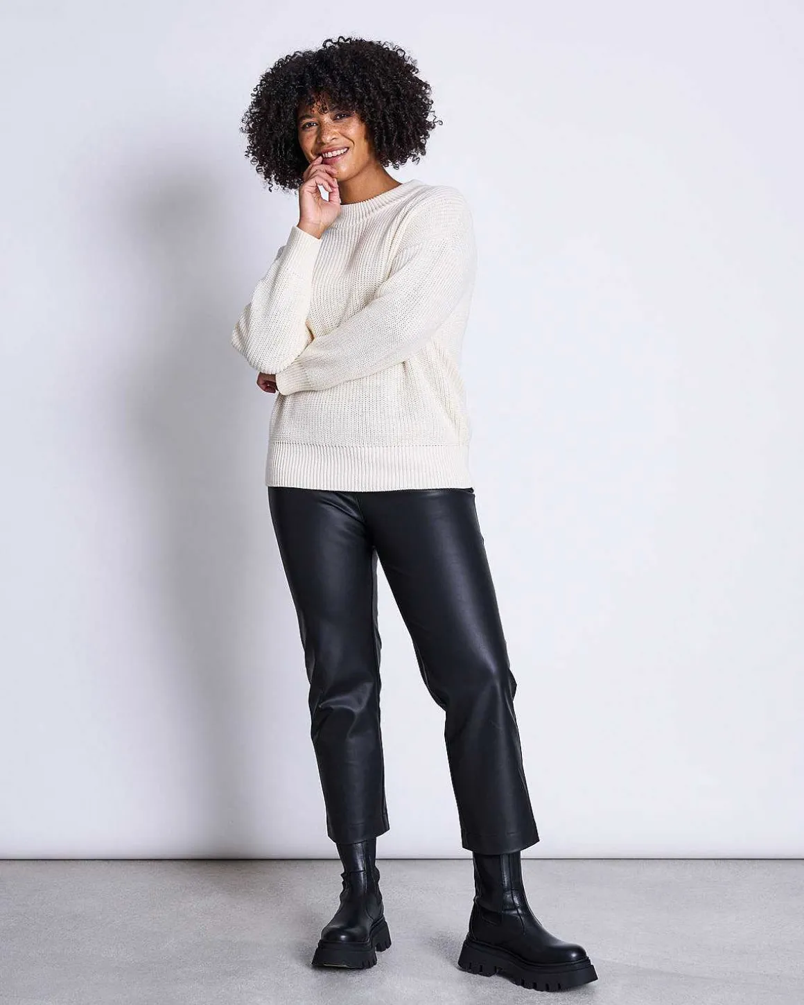 The Vegan Coated Pants Black