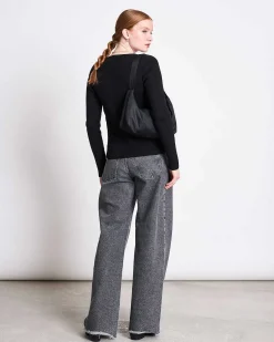 Tie Cardigan Tangy Black Gots