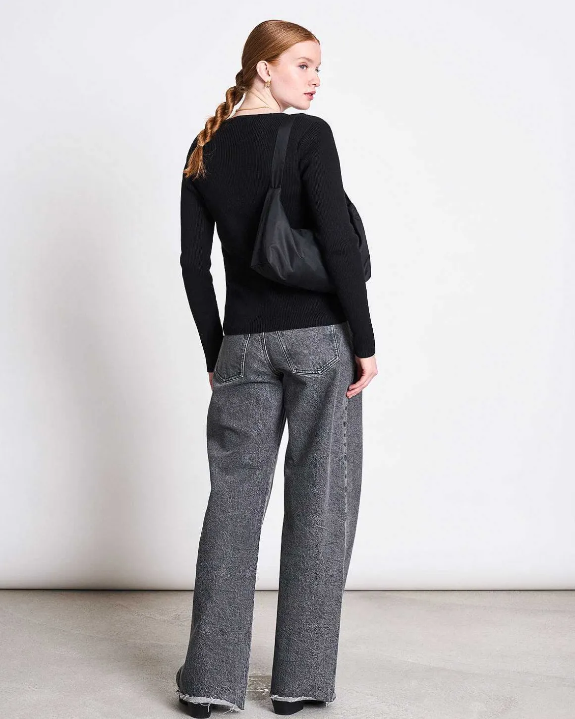 Tie Cardigan Tangy Black Gots