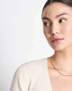 Tie Cardigan Tangy Offwhite Gots