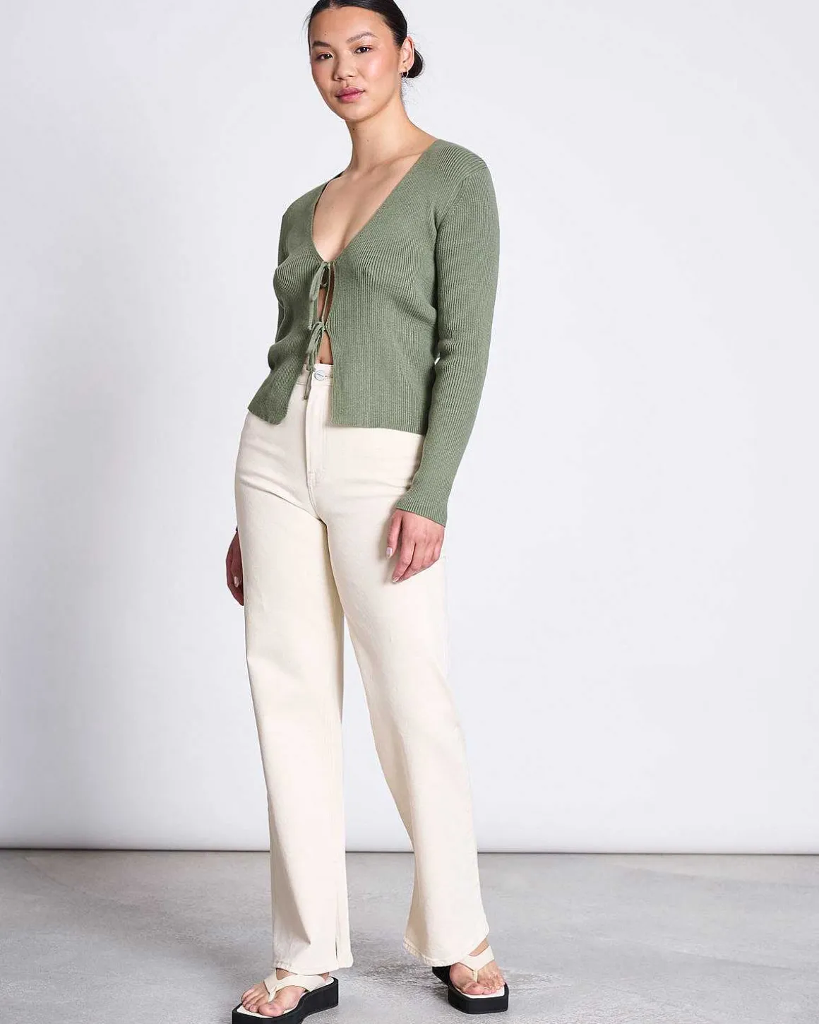 Tie Cardigan Tangy Sea Spray Gots