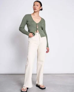 Tie Cardigan Tangy Sea Spray Gots