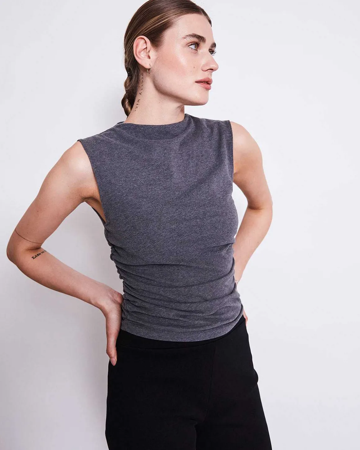 Top Rafo Dark Grey Gots