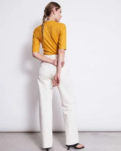 T-Shirt Nina Rib Mustard
