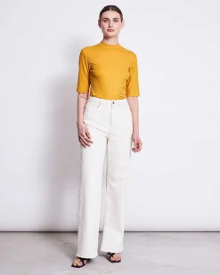 T-Shirt Nina Rib Mustard