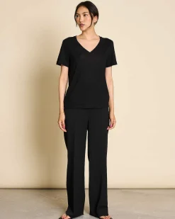 T-Shirt Vector Linen Black Gots