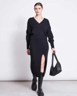 V-Neck Jumper Luz Black Gots