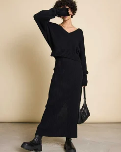 V-Neck Jumper Luz Black Gots