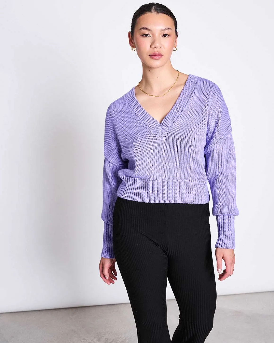 V-Neck Jumper Luz Lilac Gots