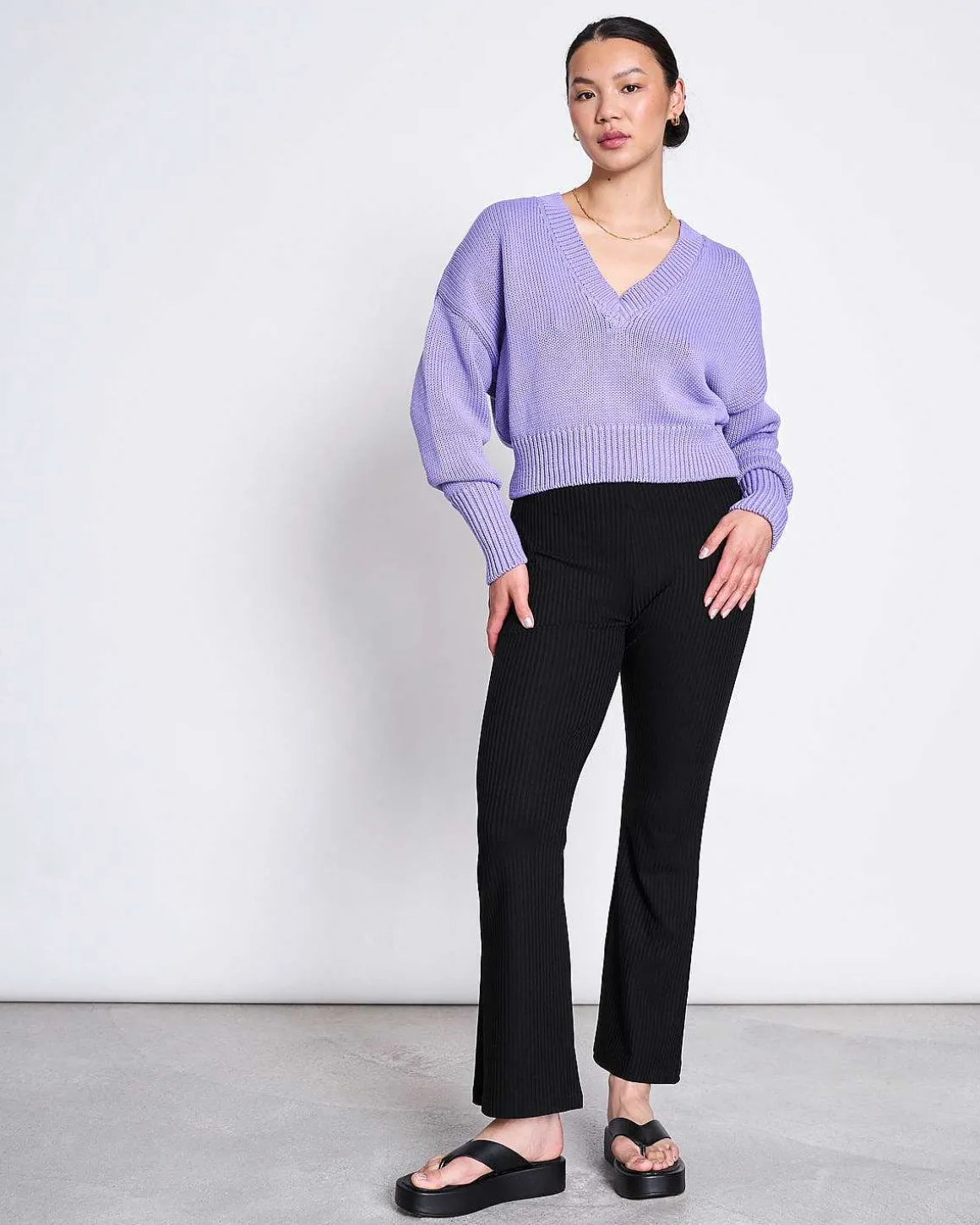 V-Neck Jumper Luz Lilac Gots