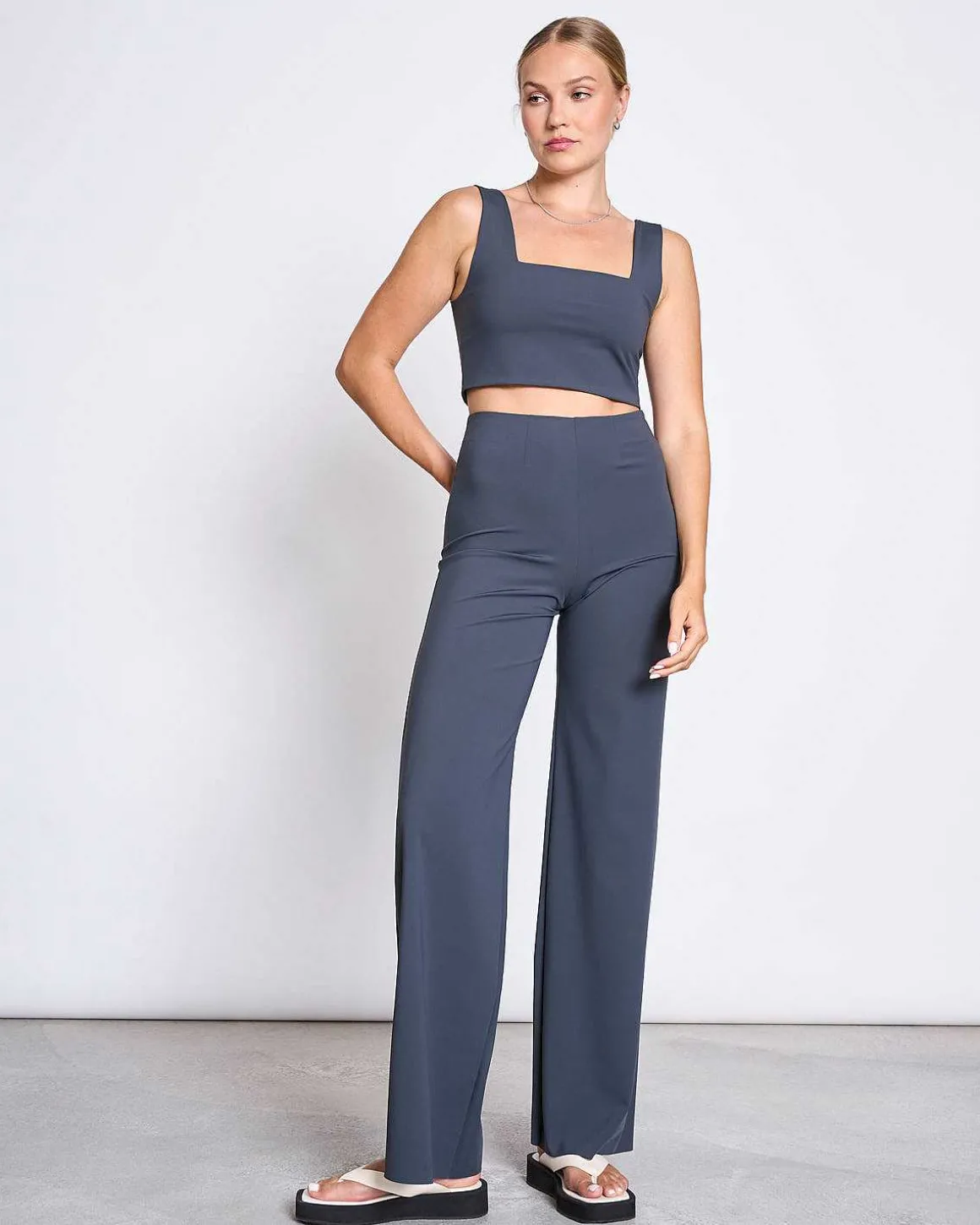 Wide Pants Marlene Solid Grey