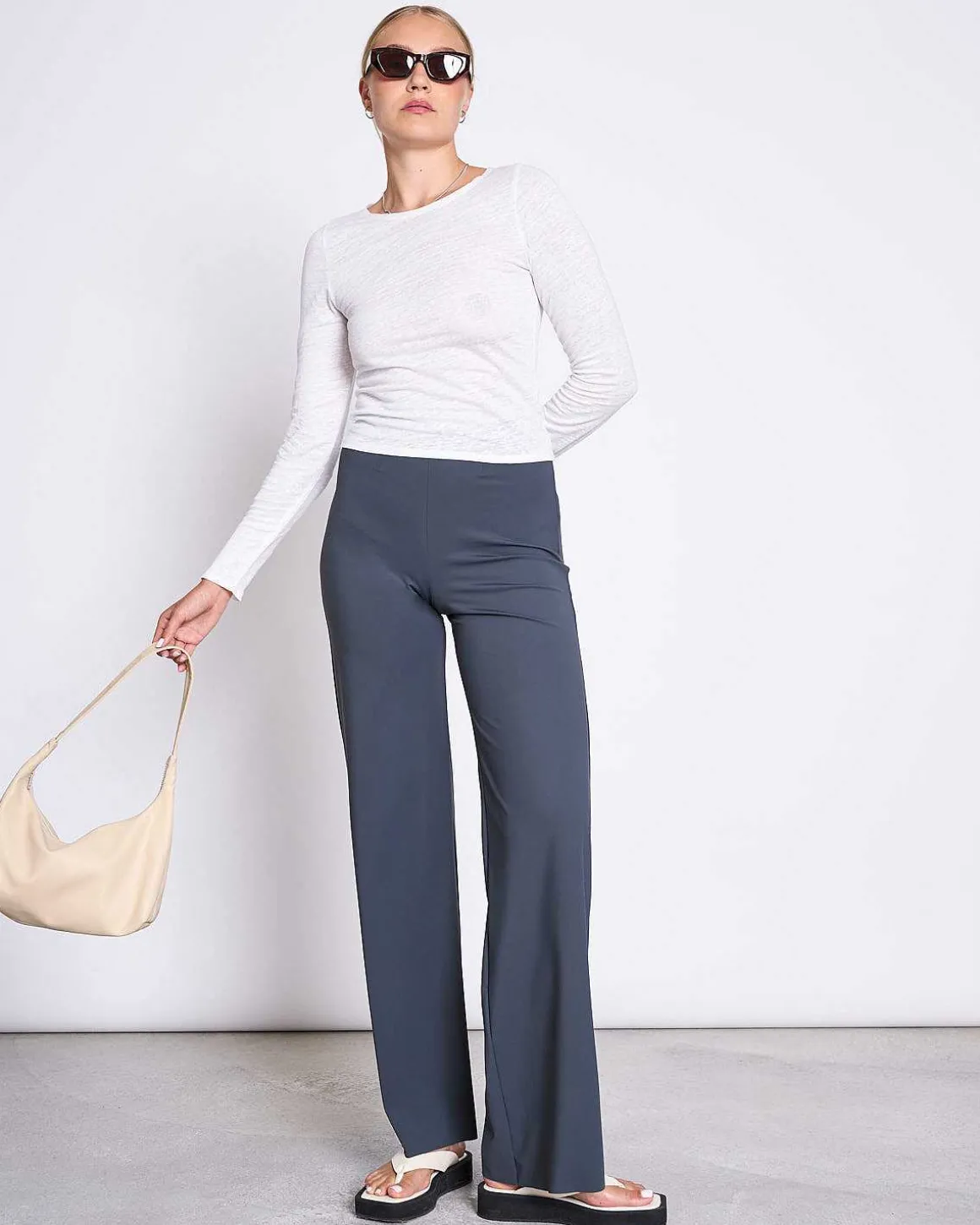 Wide Pants Marlene Solid Grey