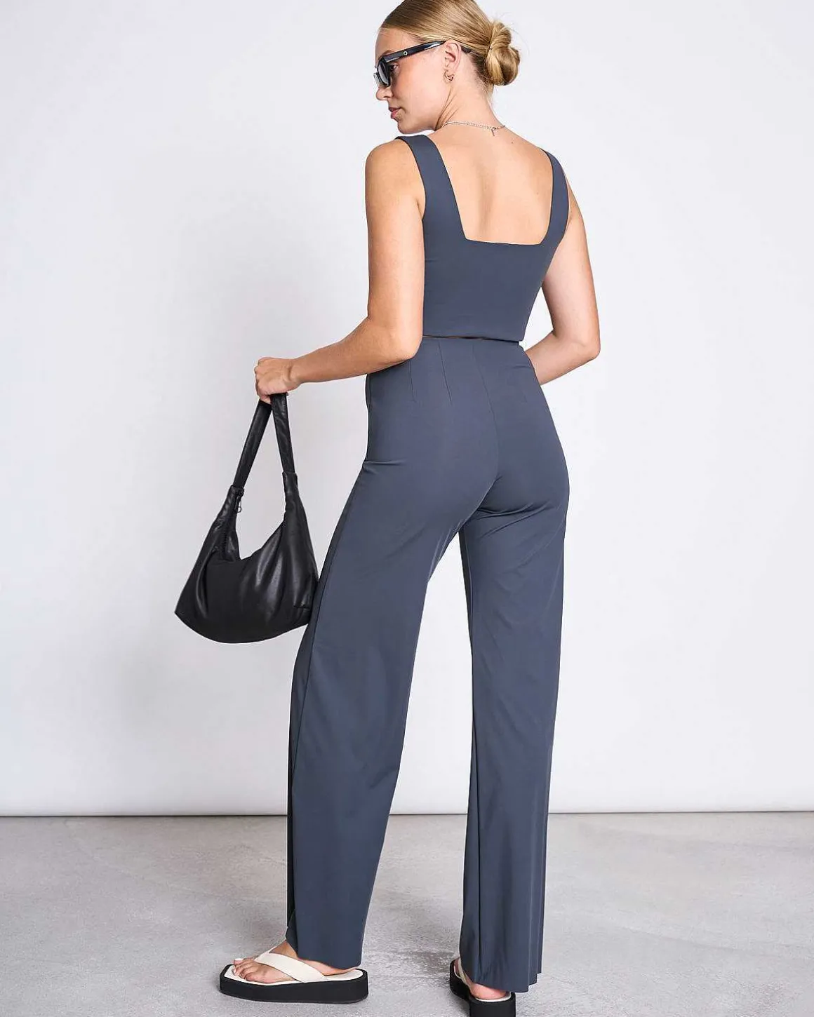 Wide Pants Marlene Solid Grey