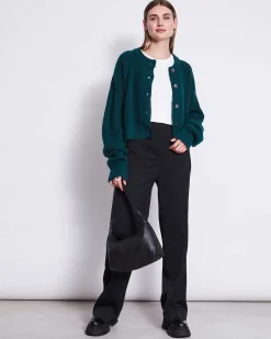 Wooly Cardigan Beni Bottle Green
