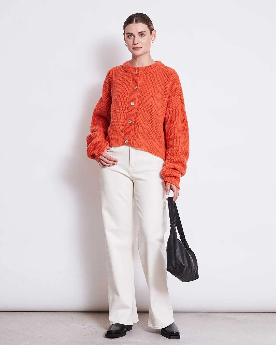 Wooly Cardigan Beni Bright Orange