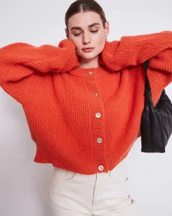 Wooly Cardigan Beni Bright Orange