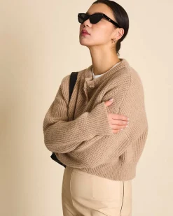 Wooly Cardigan Beni Camel