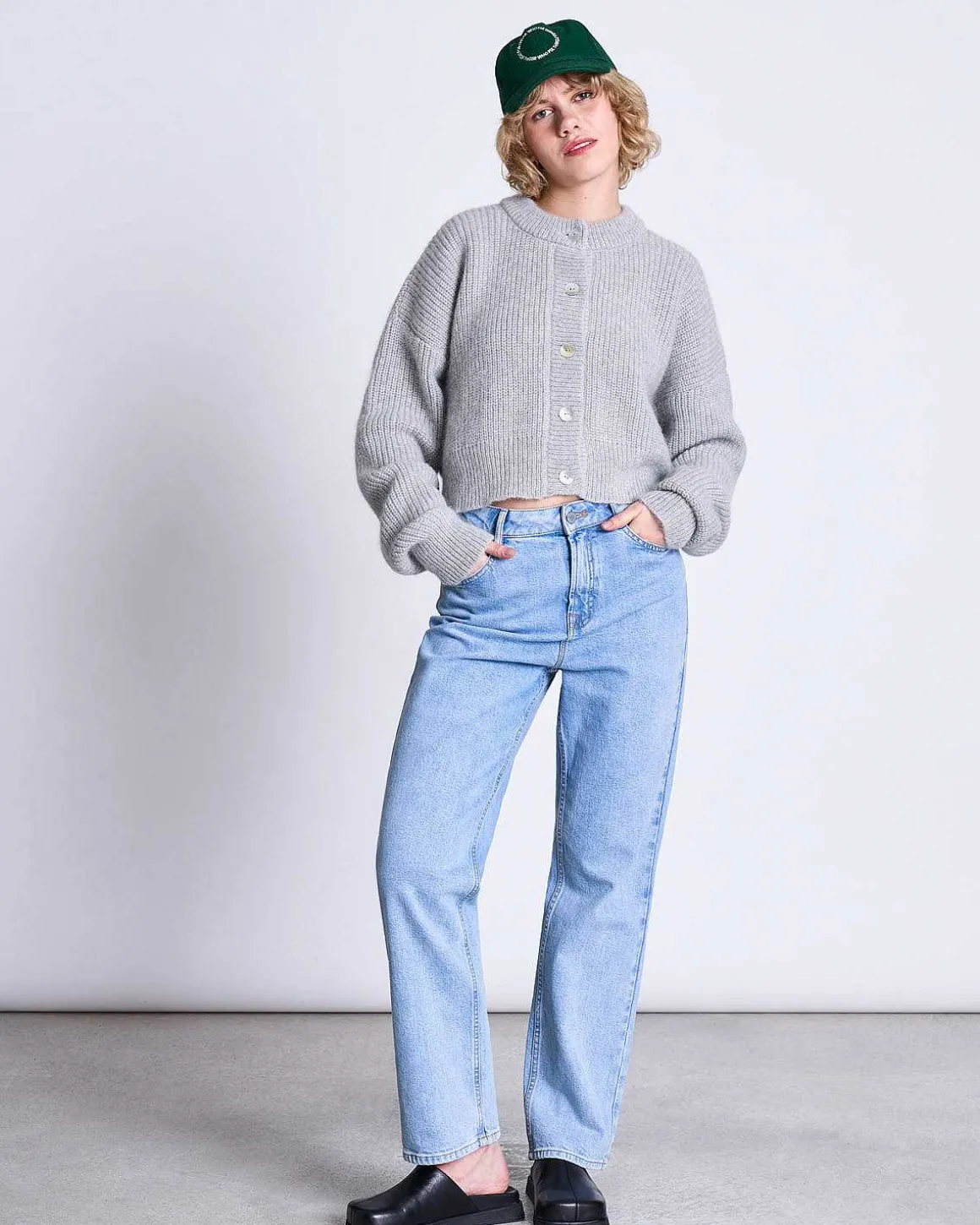 Wooly Cardigan Beni Light Grey