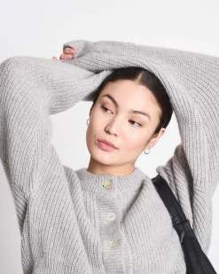 Wooly Cardigan Beni Light Grey