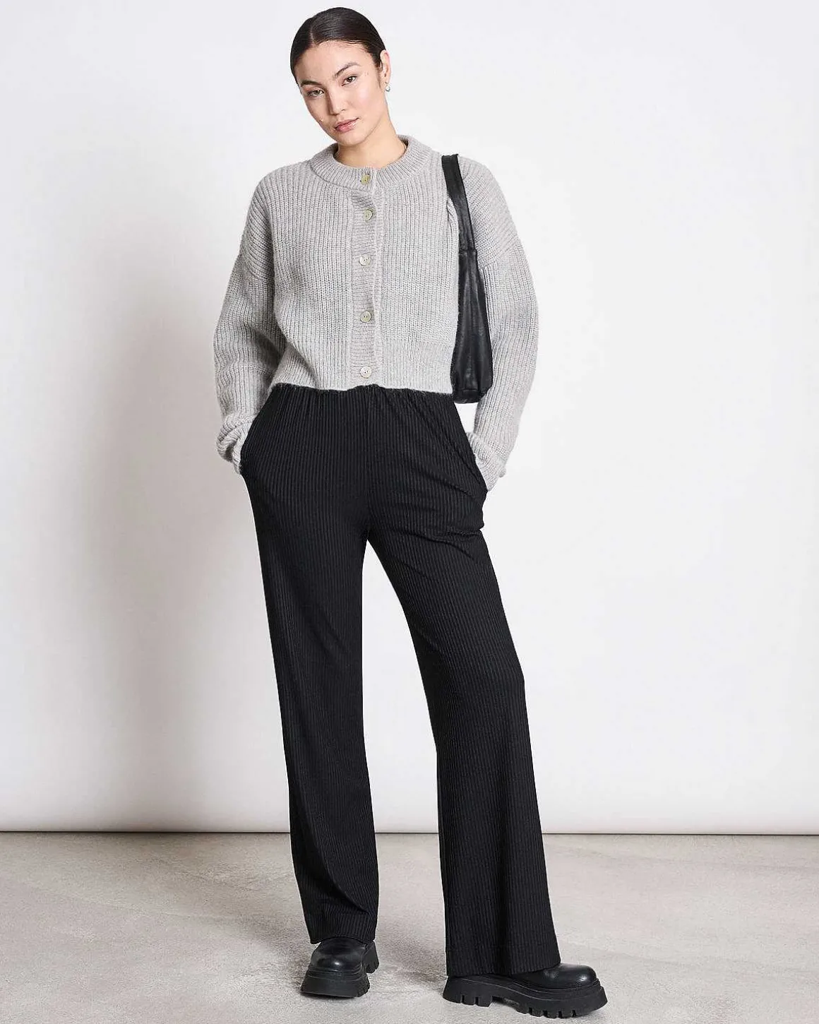 Wooly Cardigan Beni Light Grey