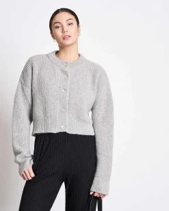 Wooly Cardigan Beni Light Grey